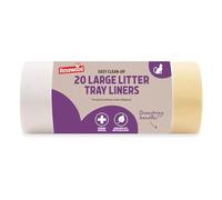 Rosewood Large Litter Tray Liners - Roll of 20 Cat Litter Box Liners with Drawstring Handles - Easy Clean-Up, Fits Most Trays, Mess-Free Pet Waste Disposal