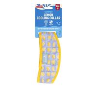 Rosewood Medium Cooling Dog Collar - Self-Activating Cooling Collar for Dogs - Adjustable Velcro Fit - Lightweight Summer Cooling Neck Wrap - No Water Needed - Lemon Print
