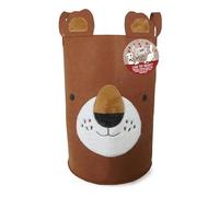 Rosewood Lion Toy Storage Basket - Adorable Animal Design with Plush Details, Soft Fabric & Carry Handles - Lightweight Dog, Cat & Puppy Toy Organiser - Pet Storage Solution for Home - 34 x 34 x 52 cm