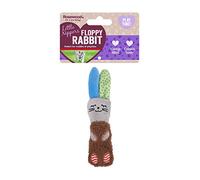 Rosewood Little Nippers Floppy Rabbit Cat and Kitten Toy, Soft Multi Coloured Plush Toy with Catnip, Interactive Play for Kittens and Small Cats, Encourages Exercise and Mental Stimulation