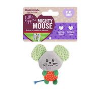 Rosewood Little Nippers Mighty Mouse Kitten Toy, Colorful Patchwork Toy with Catnip, Interactive Play for Kittens and Cats, Stimulates Natural Hunting Instincts
