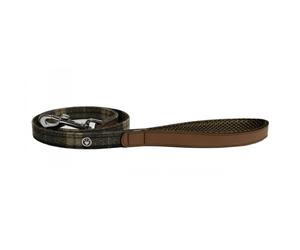 Rosewood Lux Leather & Tweed Lead - Brown - Size: Medium