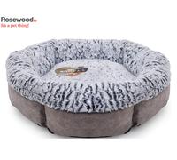 Rosewood Luxury Fleece Lined Plush Dog Bed Medium 64x64cm