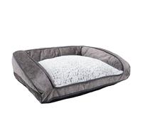 Rosewood Luxury Fleece Lined Plush Dog Bed Sofa, 68cm