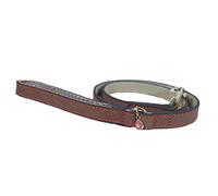 Rosewood Luxury Leather Dog Lead, 40 x 3/4-inch, Brown
