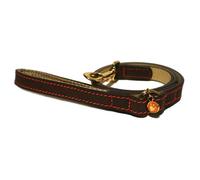 Rosewood Luxury Leather Dog Lead in Brown - 40x3/4"