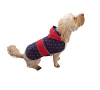 Rosewood Luxury Navy Forest Rainmac for Dogs, Medium, 12.5-Inch