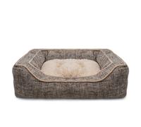 Rosewood Luxury Slate & Oatmeal Square Dog Bed, Large