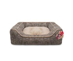 Rosewood Luxury Slate & Oatmeal Square Dog Bed, Medium