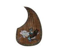 Rosewood/maple Inlaid With Real Shell Pattern Acoustic Guitar Pickguard Backing Double-sided Adhesive(B)