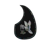 Rosewood/maple Inlaid With Real Shell Pattern Acoustic Guitar Pickguard Backing Double-sided Adhesive(F)