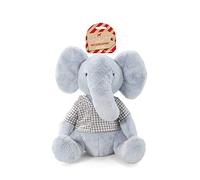 Rosewood Maxi Elton Elephant, Christmas Crinkle Plush Dog Toy, Blue Gingham, 32cm x 31cm