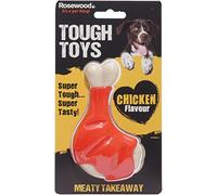 Rosewood Meaty Chicken Takeaway Leg Tough Dog Toy