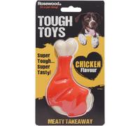 Rosewood Meaty Chicken Takeaway Leg Tough Dog Toy