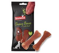 Rosewood Medium Chewy Bones for Dogs - Made with Duck, Grain Free Chew