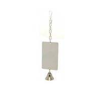 Rosewood Medium Mirror With Bells Bird Toy - Single