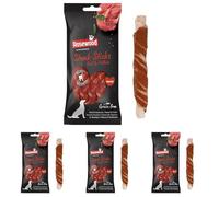 Rosewood Medium Steak Sticks for Dogs - Made with Beef and Pollock, Grain Free Chews, High Protein Dog Treats, By Pets Unlimited (90g) (Pack of 4)