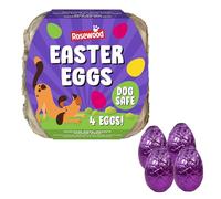 Rosewood Mini Easter Eggs for Dogs - 4 Mini Eggs, Dog Safe Chocolate, Cocoa Free, Gluten Free, Easter Gift, Chocolate Treat for Small, Medium, Large Dogs and Puppies (80g)