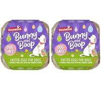 Rosewood Mini Easter Eggs for Dogs - 4 Mini Eggs, Dog Safe Chocolate, Cocoa Free, Gluten Free, Easter Gift, Chocolate Treat for Small, Medium, Large Dogs and Puppies (80g) (Pack of 2)