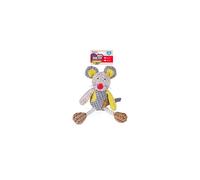 Rosewood Molly Mouse Dog Toy, grey, yellow, All Breed Sizes