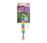 Rosewood Moody Moggy Rainbow Cat Teaser - Interactive Catnip Cat Toy Wand with Colorful Elements for Fun & Exercise