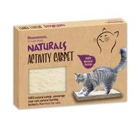 Rosewood Naturals Activity Carpet for Cats - Includes Mini Catnip Balls, 55 x 37 cm Interactive Play Mat, Stimulating Natural Carpet for Play, Exercise, Stress Relief, Indoor Cats