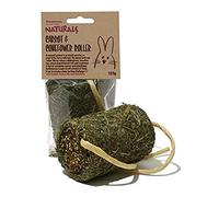 Rosewood Naturals Carrot & Coneflower Roller, Small Animal Treat and Gnaw Toy for Rabbits, Guinea Pigs, Chinchillas, Degus, Hamsters, Gerbils, Mice and Rats, 125g