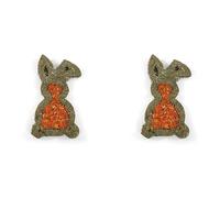 Rosewood Naturals Carrot 'n' Forage Bunny, Small Animal Treat and Forage Gnaw Toy for Rabbits, Guinea Pigs, Chinchillas, Degus, Hamsters, Gerbils, Mice and Rats (Pack of 2)