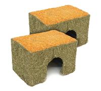 Rosewood Naturals Medium Carrot Cottage for Small Animals - Edible Toy, Hay House, Den and Hideout for Guinea Pigs, Chinchillas, Rats and Degus (Pack