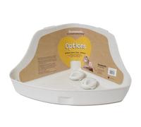 Rosewood Options Corner Litter Tray Med, Clear, Medium (Pack of 1)