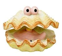 Rosewood Ormanent Bubbling Action Clam Aquarium Fun