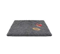 Rosewood Orthopaedic Bone Grey Plush Dog Mattress, Medium, 30” x 20”