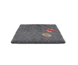 Rosewood Orthopaedic Bone Grey Plush Dog Mattress, Small, 22” x 15”
