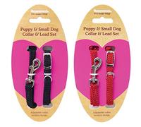 Rosewood Pet Products Ltd Soft Weave Puppy Collar and Lead Set Black