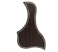 Rosewood Pickguard with Abalone Binding for Taylor GS Mini & 36-Inch Acoustic Guitars - Handmade Scratch Protection for Taylor GS Mini, Small Dreadnoughts, Acoustic Guitar Accessories
