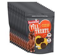 Rosewood Pill Treats for Dogs - Easy Way to Hide Tablets and Pills, Soft Dog Treats for Medicine, Rich in Tasty Chicken and Beef, for Small, Medium and Large Dogs (Case of 12 x 80g)
