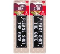 Rosewood Please Shut The Gate Dog Sign, clear (Pack of 2)