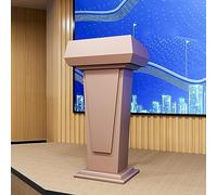 Rosewood Podium Stand with Wheels HeavyDuty Floor Lectern Modern Design for Public Speaking Easy Assembly Wide Reading Surface Ideal for Events & Presentations