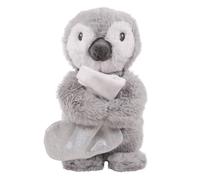Rosewood Prancer Penguin Dog Toy ? Plush Grey Penguin with Sparkly Silver Stocking for Treat Hiding, Soft, Festive Snuffle Toy for Mental Stimulation