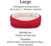 40 Winks Orthopaedic Pet Bed Red - 74cm