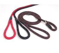 Rosewood Rope Twist Dog Slip Lead - Black/Blue - 160cm
