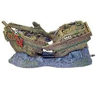 Rosewood Shipwreck Bubbler Aquarium Decor,12 by 5 by 5-1/2