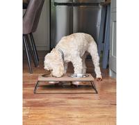 Rosewood Slow Feeder Wooden Double Diner for Dogs - One Size