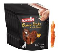Rosewood Small Chicken Chewy Sticks for Dogs - Real Meat Treats, Grain-Free, High Protein, Supports Dental Hygiene, No Added Sugar, Low Fat (Case of 6 x 320g)