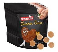 Rosewood Small Chicken Coins for Dogs - Real Meat Treats, Grain-Free, High Protein, No Added Sugar, No Artificial Colours or Flavours, Great for Training (Case of 6 x 320g)