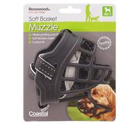 Rosewood Soft Basket Muzzle for Dogs - Padded Straps for Comfort, Ideal for Bite Risk, Wound Licking, Vets, Wildlife Hunting, Busy Environments - Comfortable and Adjustable Fit, Size 3