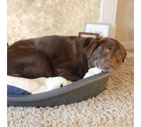 Rosewood Sonny Plastic Bed - Grey - Size: Large - Pet Beds