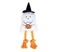 Rosewood Spirit & Spook Gregory Ghost Dog Toy | Halloween Rope and Plush Toy for Dogs, with Hidden Squeaker, Lightweight, Easy to Carry, for Gentle Play & Cuddles