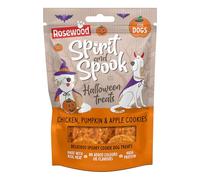 Rosewood Spirit & Spook Halloween Dog Treats - Chicken, Pumpkin & Apple Cookies - High Protein Bites for Dogs, Real Meat, No Artificial Colours or Flavours, Tasty Pumpkin Shapes, Healthy Dog Snacks
