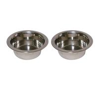 Rosewood Stainless Steel Bowl Deluxe, 8-inch (Pack of 2)